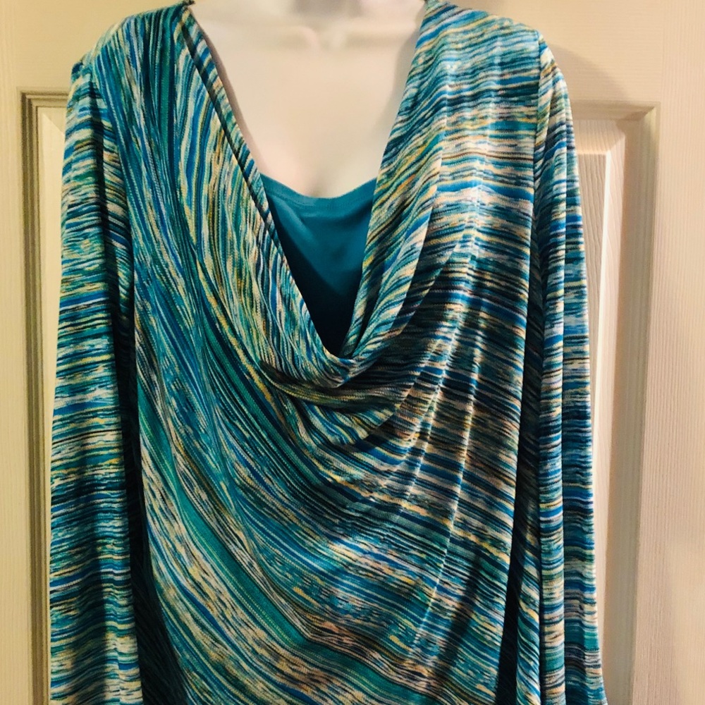 Coldwater Creek Multi-Colored Dress Blouse